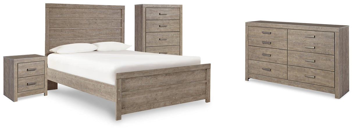 Culverbach Gray Full Panel Bed, Dresser, Chest and Nightstand from Ashley - Luna Furniture