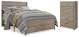Culverbach Gray Queen Panel Bed with Chest from Ashley - Luna Furniture