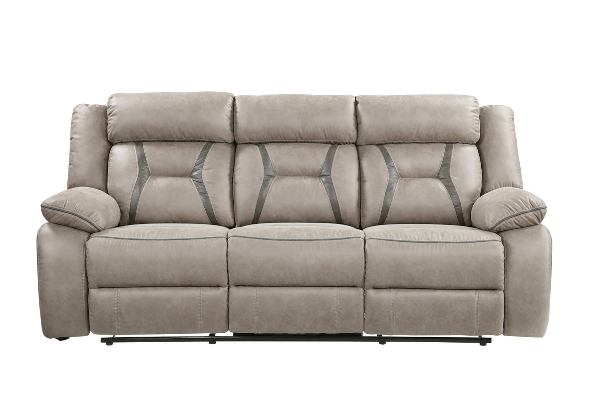 Tyson Gray Recliner Sofa with Drop Down Table and Power Strip from Steve Silver - Luna Furniture