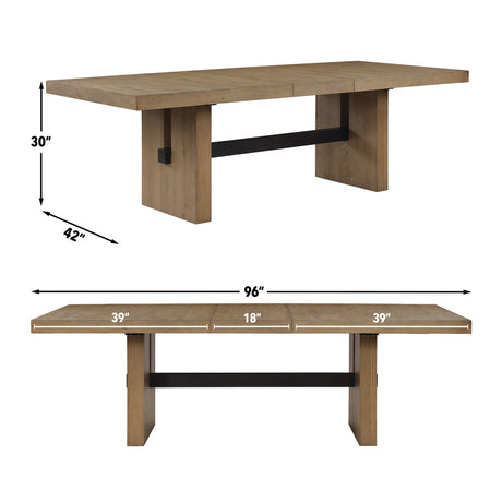 Aubrey Waxed Driftwood Extendable Dining Table from Steve Silver - Luna Furniture