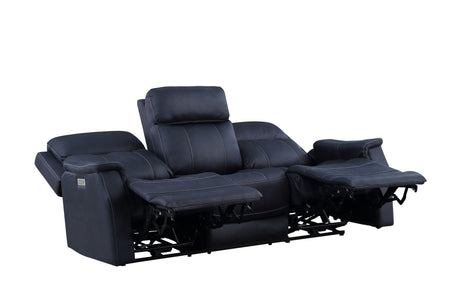 Valencia Ocean Blue Dual Power Reclining Sofa from Steve Silver - Luna Furniture