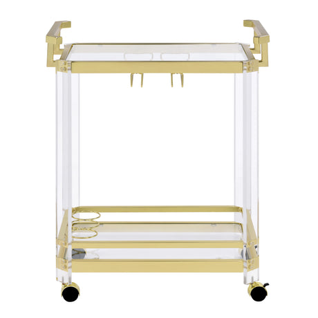 Aerin Server Cart, Gold from Steve Silver - Luna Furniture