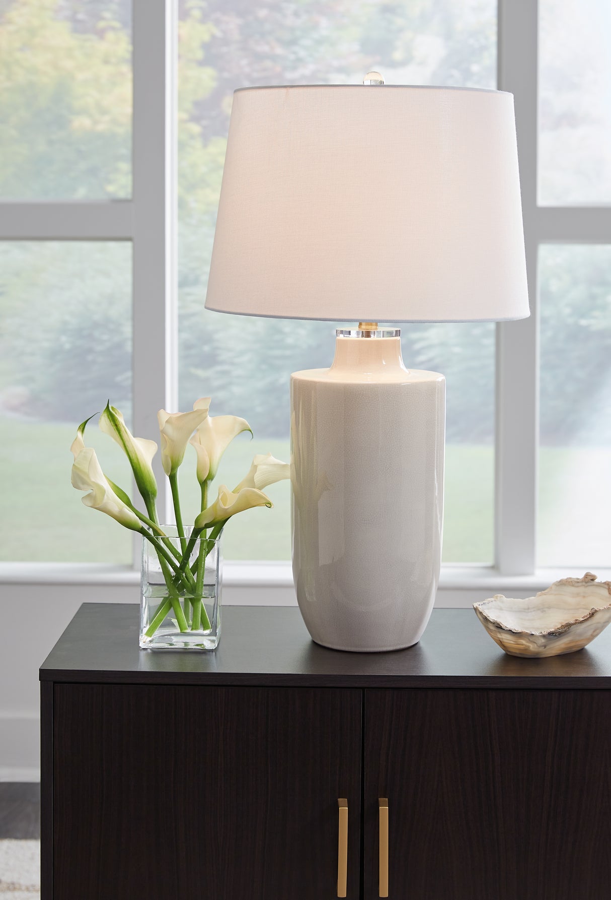 Cylener 2-Piece Table Lamp Set in Off White from Ashley - Luna Furniture