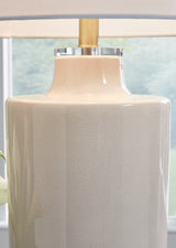 Cylener 2-Piece Table Lamp Set in Off White from Ashley - Luna Furniture