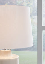 Cylener 2-Piece Table Lamp Set in Off White from Ashley - Luna Furniture