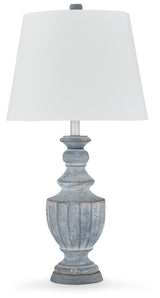 Cylerick 2-Piece Table Lamp Set in Antique Blue from Ashley - Luna Furniture
