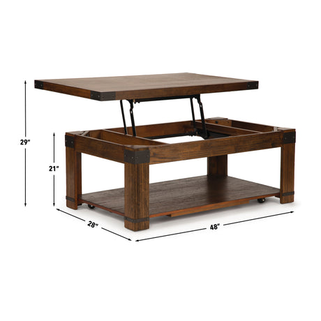 Arusha Lift Top Cocktail Table w/Casters from Steve Silver - Luna Furniture