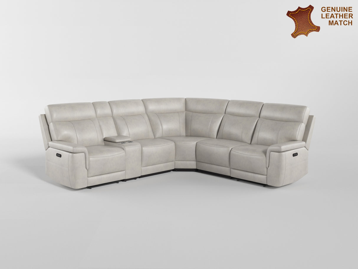 Celestia Taupe 6-Piece Power Reclining Sectional from Homelegance - Luna Furniture