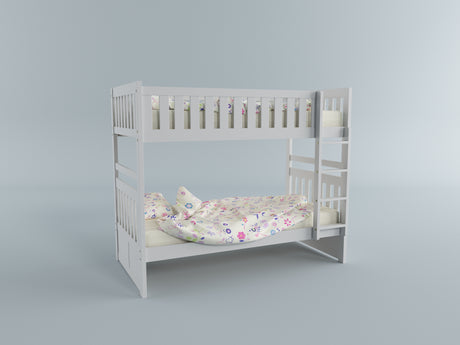 Galen White Twin/Twin Bunk Bed from Homelegance - Luna Furniture