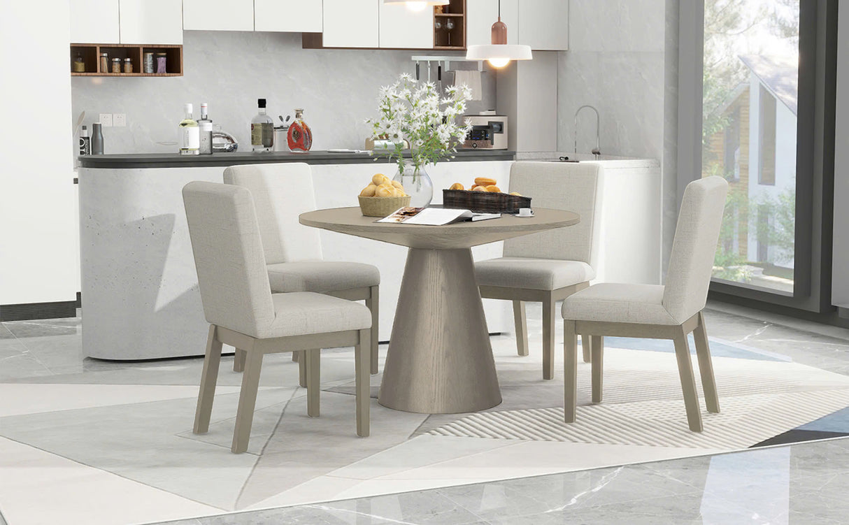 Apex Beige/Natural 5-Piece Dining Set from Happy Homes - Luna Furniture