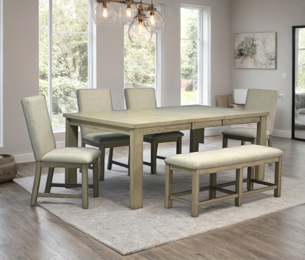 Ditu Light Gray 6-Piece Dining Set from Happy Homes - Luna Furniture