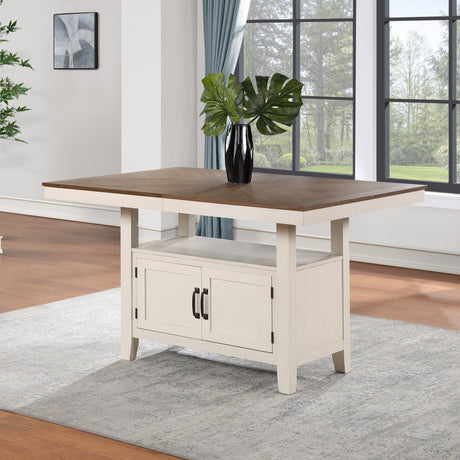 Hyland 80-inch Counter Table w/20-inch Leaf, Brown from Steve Silver - Luna Furniture