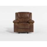 Ellicott Brown Leather Glider Reclining Chair from Homelegance - Luna Furniture