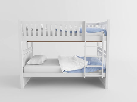 Galen White Full/Full Bunk Bed with Storage Boxes from Homelegance - Luna Furniture