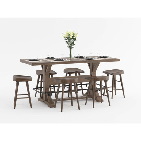 Oliver Brown Counter Height Table from Homelegance - Luna Furniture