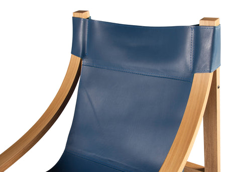 Lima Cobalt Leather Sling Chair from Steve Silver - Luna Furniture