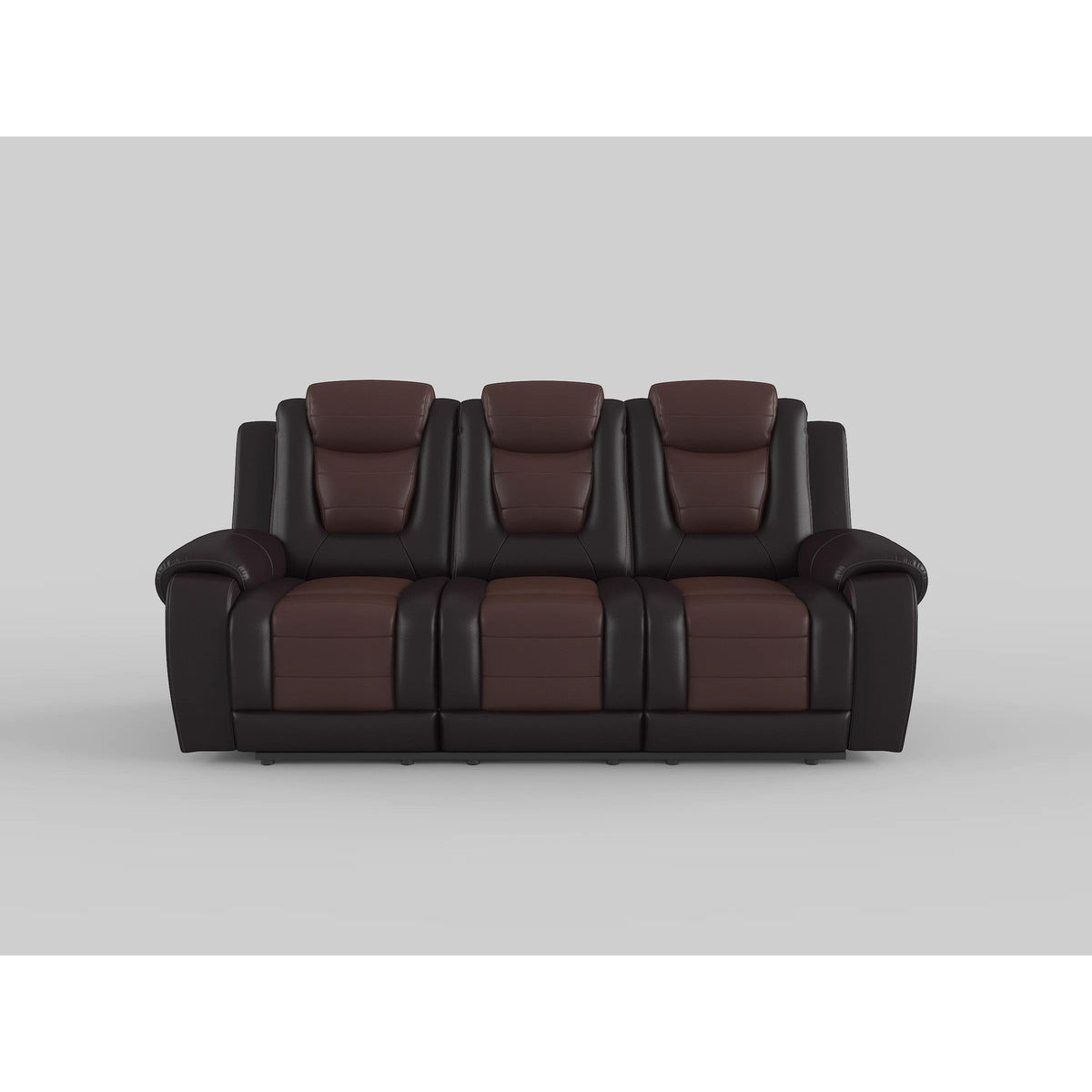 Briscoe Brown Double Reclining Sofa with Drop-Down Cup Holders from Homelegance - Luna Furniture