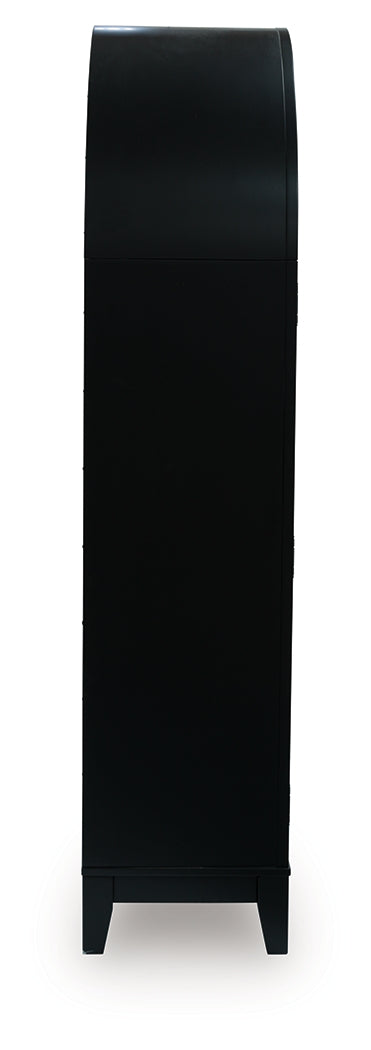 Dagandale Black/Natural Accent Cabinet from Ashley - Luna Furniture