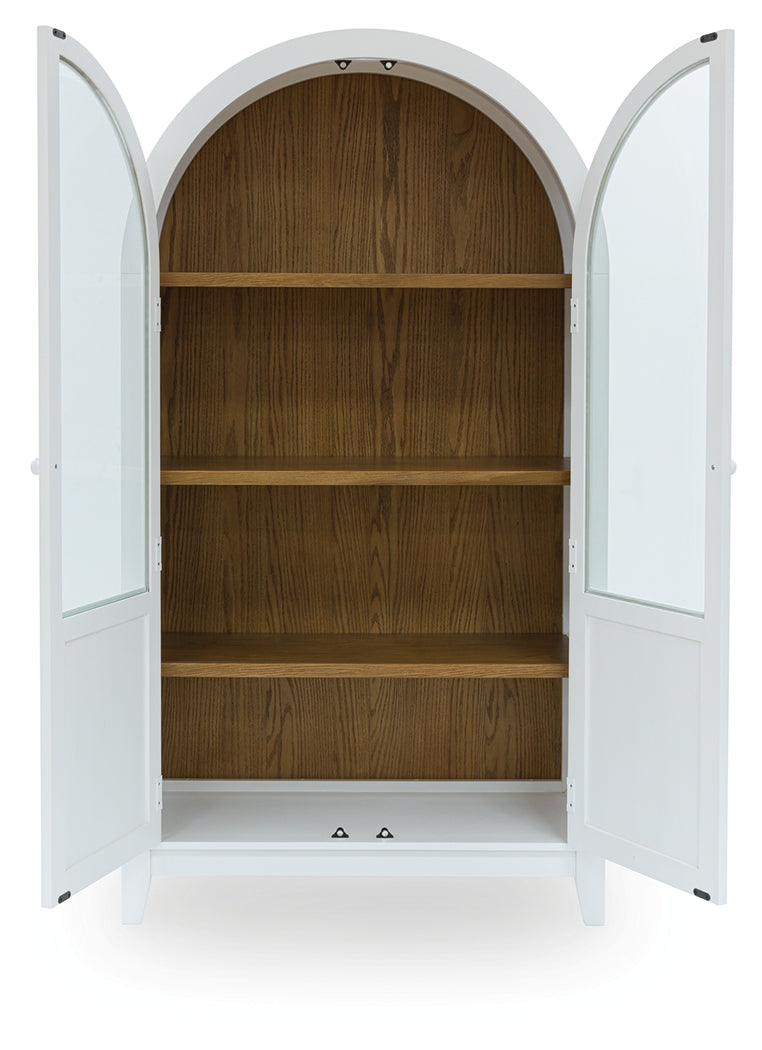 Dagandale White/Natural Accent Cabinet from Ashley - Luna Furniture