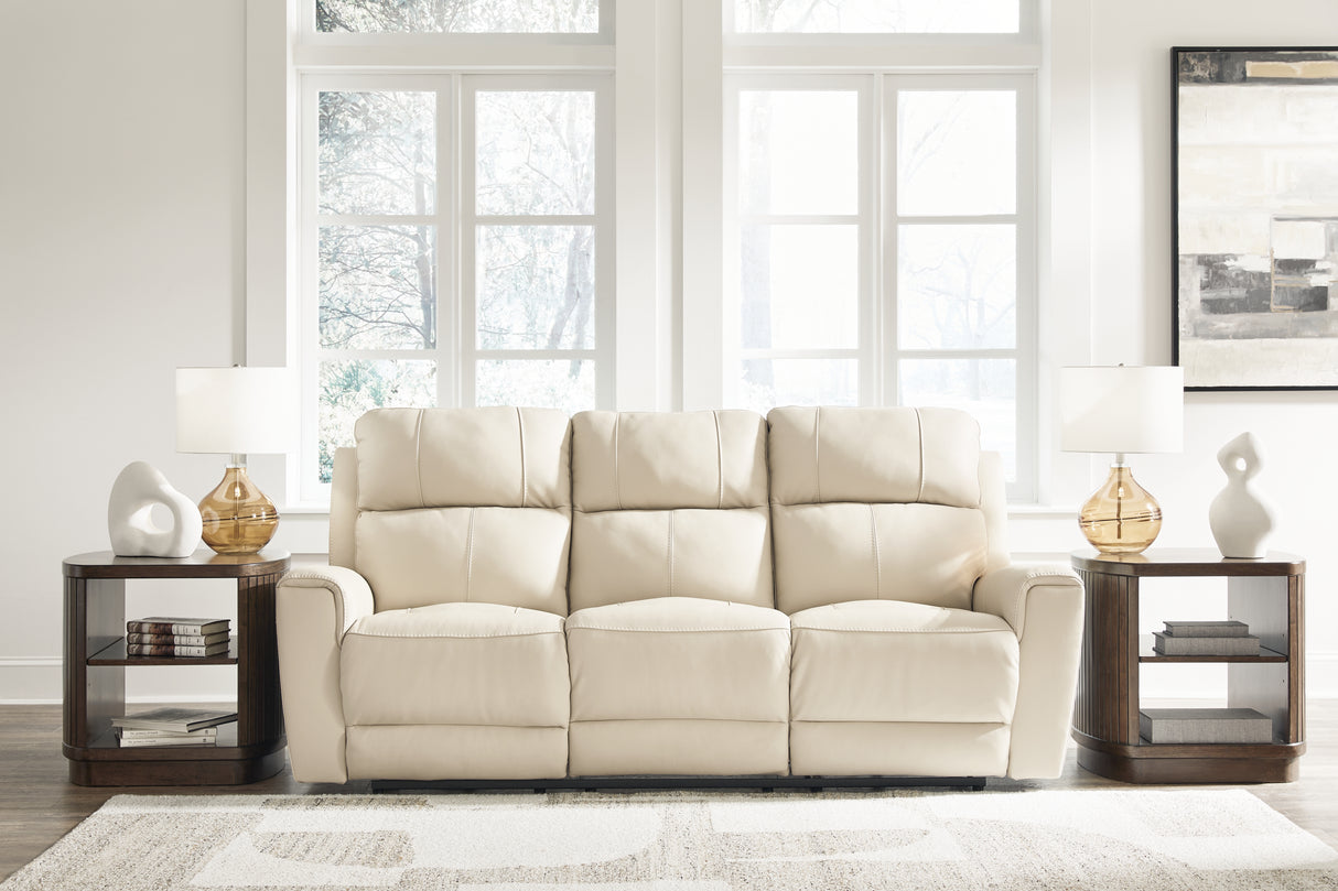 Dahlmoore Almond Power Reclining Sofa from Ashley - Luna Furniture