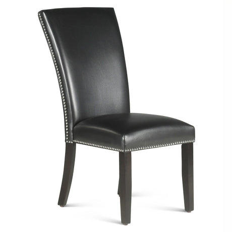 Finley Black PU Side Chair, Set of 2 from Steve Silver - Luna Furniture