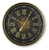 Dairton Black/Gold Finish Wall Clock from Ashley - Luna Furniture