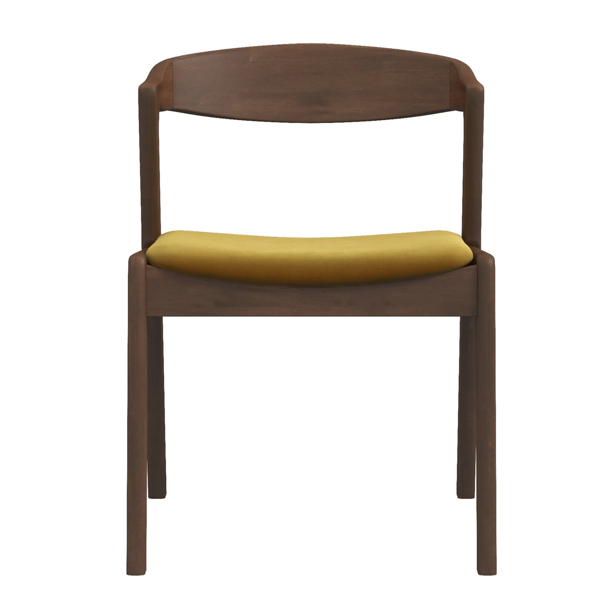 Dakota Dark Yellow Velvet Dining Chair from Midinmod - Luna Furniture