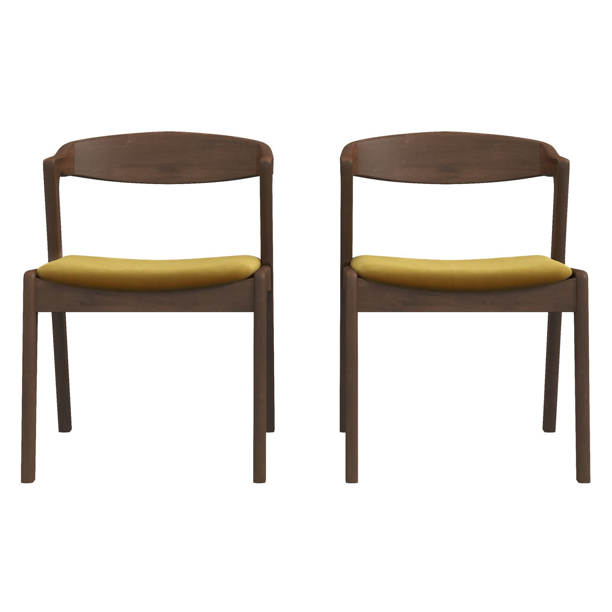 Dakota Dark Yellow Velvet Dining Chair from Midinmod - Luna Furniture