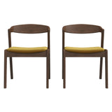 Dakota Dark Yellow Velvet Dining Chair from Midinmod - Luna Furniture
