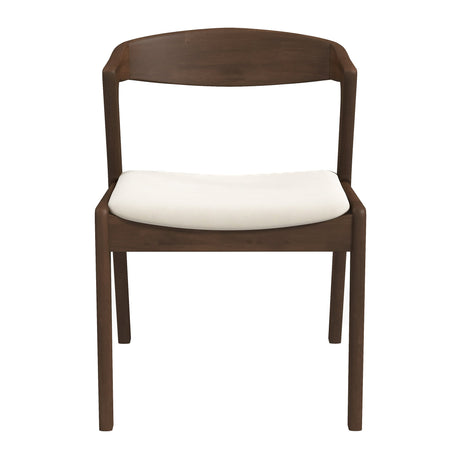 Dakota Cream Velvet Dining Chair with Solid Wood Frame from Ashcroft Furniture - Luna Furniture