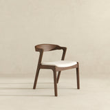 Dakota Cream Velvet Dining Chair with Solid Wood Frame from Ashcroft Furniture - Luna Furniture