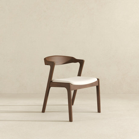 Dakota Cream Velvet Dining Chair with Solid Wood Frame from Ashcroft Furniture - Luna Furniture