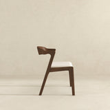 Dakota Cream Velvet Dining Chair with Solid Wood Frame from Ashcroft Furniture - Luna Furniture