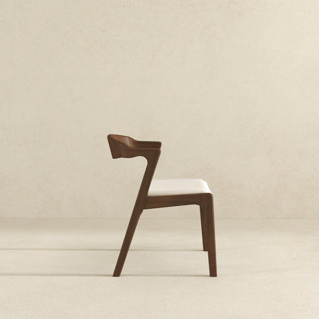 Dakota Cream Velvet Dining Chair with Solid Wood Frame from Ashcroft Furniture - Luna Furniture