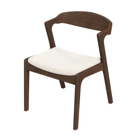Dakota Cream Velvet Dining Chair with Solid Wood Frame from Ashcroft Furniture - Luna Furniture