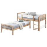 Dakota Natural Wood Twin Over Twin Bunk Bed from Coaster - Luna Furniture