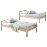 Dakota Natural Wood Twin Over Twin Bunk Bed from Coaster - Luna Furniture