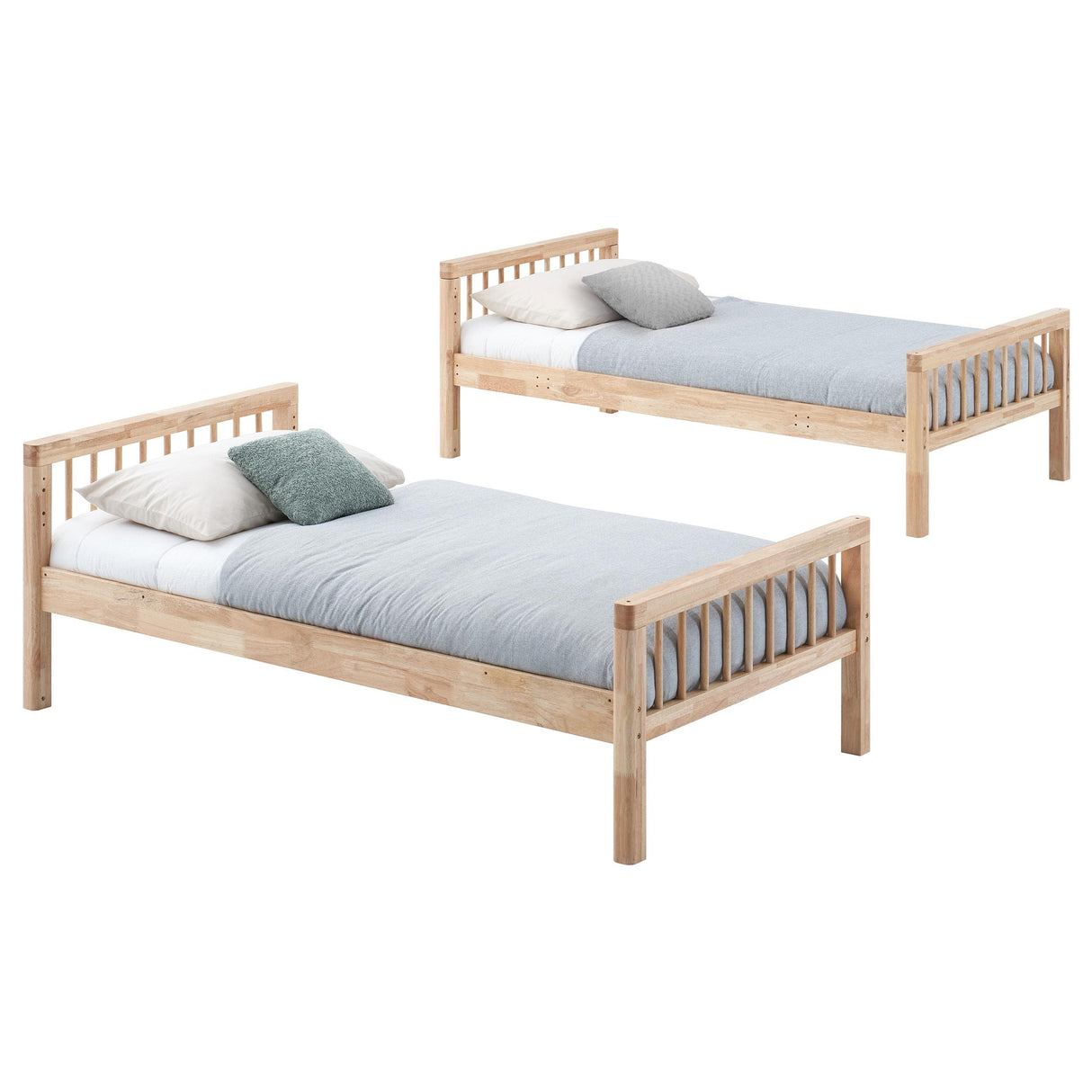 Dakota Natural Wood Twin Over Twin Bunk Bed from Coaster - Luna Furniture