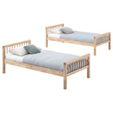Dakota Natural Wood Twin Over Twin Bunk Bed from Coaster - Luna Furniture