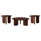 Dale Brown 3-Piece Solid Wood Coffee and End Table Set from Coaster - Luna Furniture