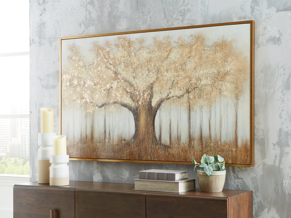 Dalewick Brown/Gray/Gold Finish Wall Art from Ashley - Luna Furniture