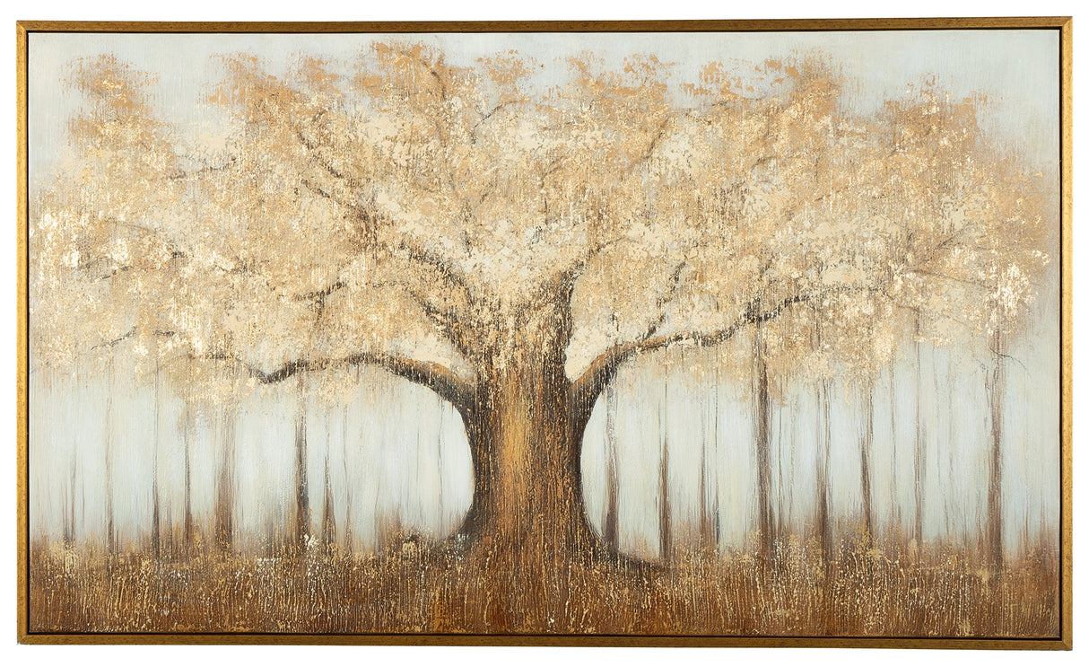 Dalewick Brown/Gray/Gold Finish Wall Art from Ashley - Luna Furniture