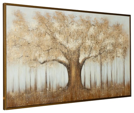 Dalewick Brown/Gray/Gold Finish Wall Art from Ashley - Luna Furniture
