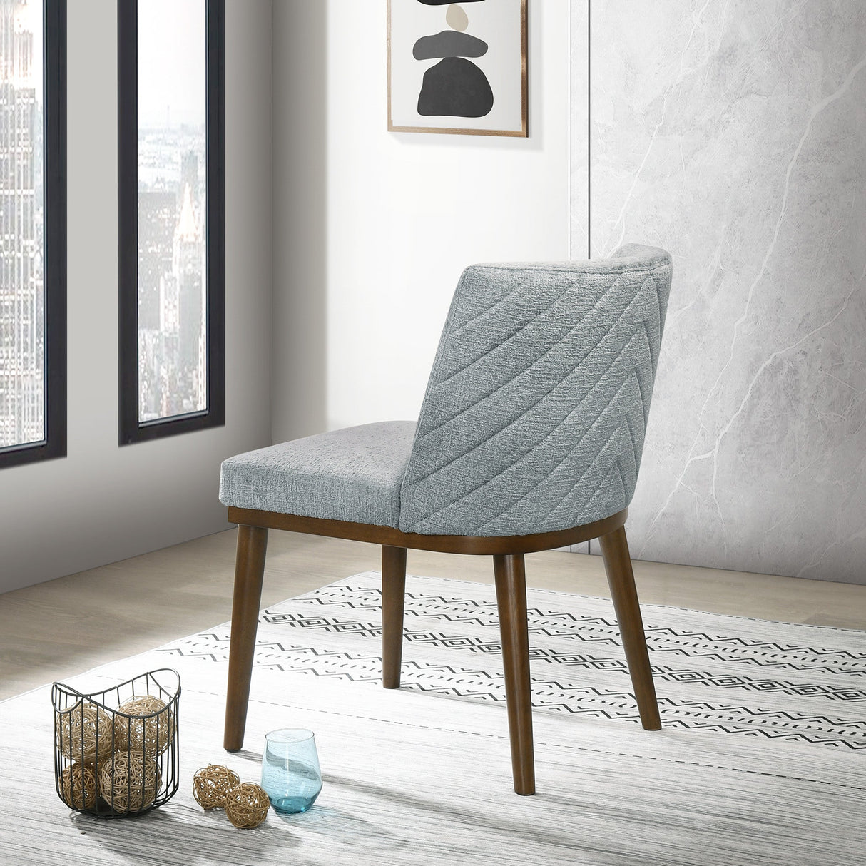 Daley Grey Fabric Dining Chair (Set Of 2) from Midinmod - Luna Furniture