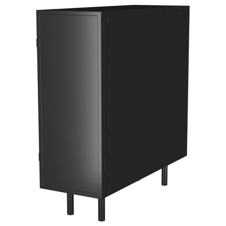 Dalia Black 2-Door Accent Storage Cabinet with Shelving from Coaster - Luna Furniture