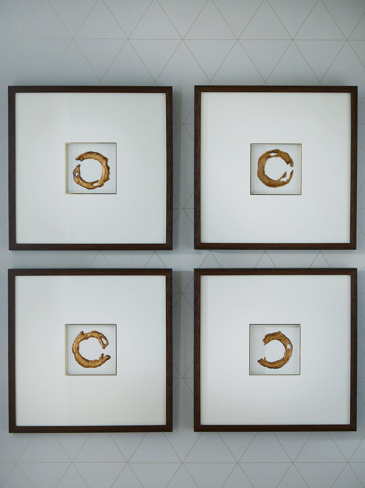 Dallbourne White/Gold Finish Wall Art (Set of 4) from Ashley - Luna Furniture