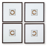 Dallbourne White/Gold Finish Wall Art (Set of 4) from Ashley - Luna Furniture