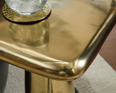 Dallenburg Gold Finish Accent Table from Ashley - Luna Furniture