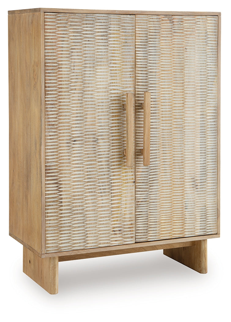 Dallinbury Natural/White Wash Accent Cabinet from Ashley - Luna Furniture
