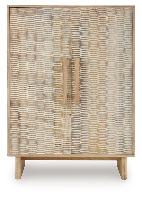 Dallinbury Natural/White Wash Accent Cabinet from Ashley - Luna Furniture